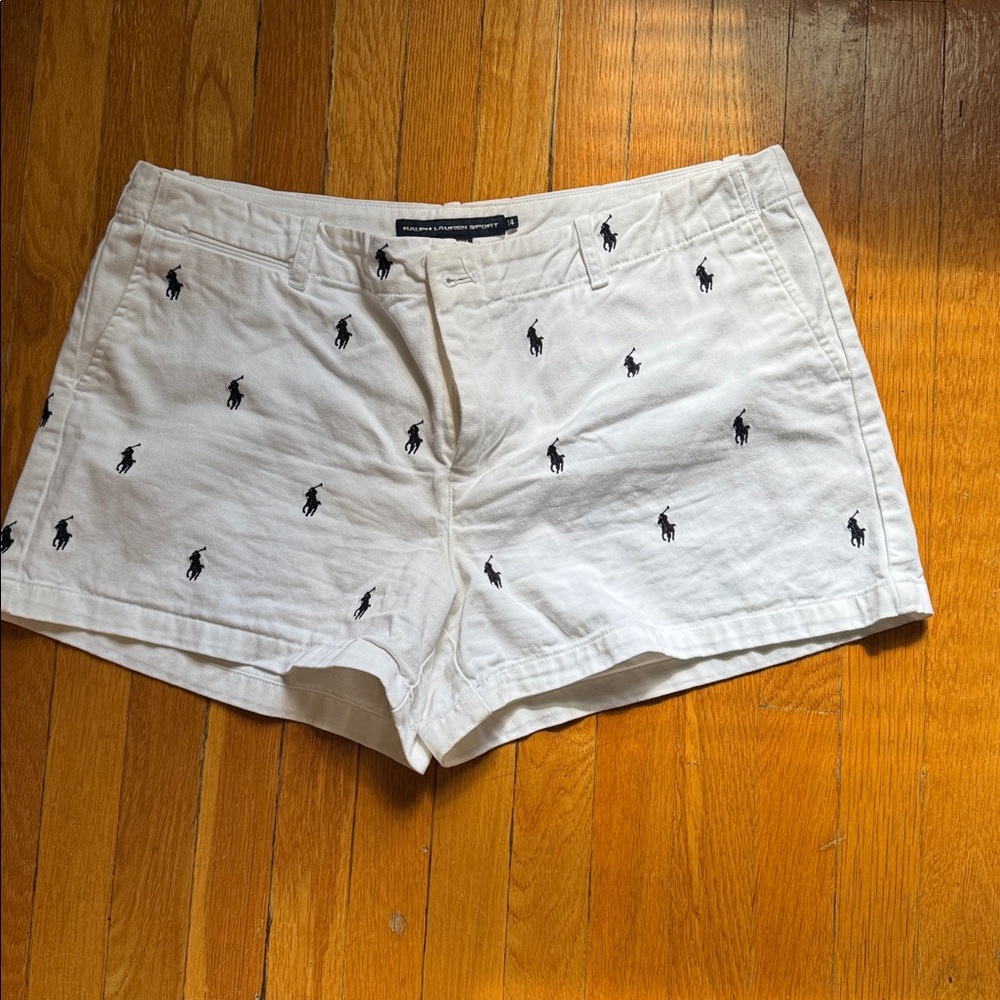 White Shorts with Polo Logo